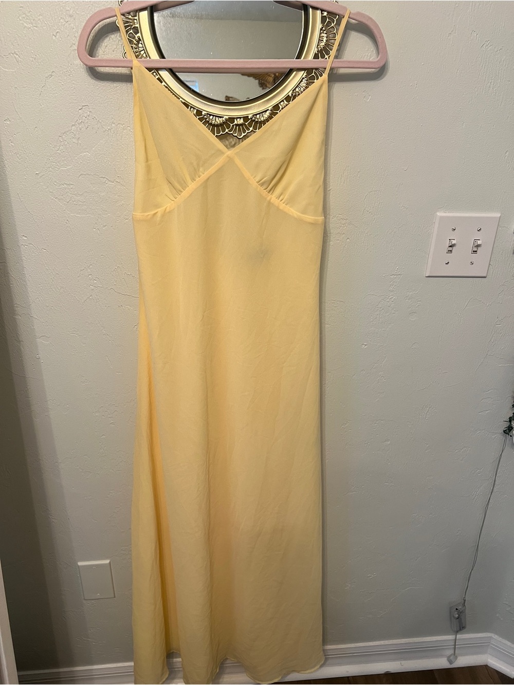 Forever 21 Light Yellow Maxi Slip Dress